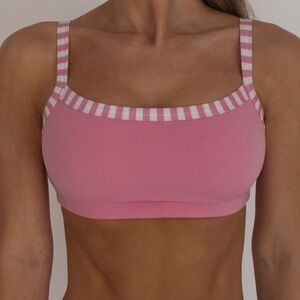 BASIC CONTRAST BRA - PETAL PINK & STRIPES